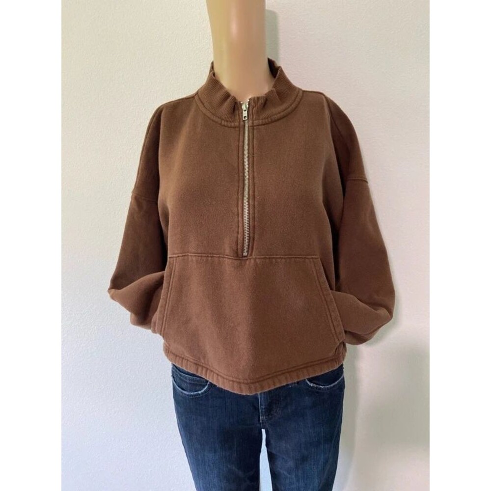 Pink Victorias Secret large brown sweatshirt sz L